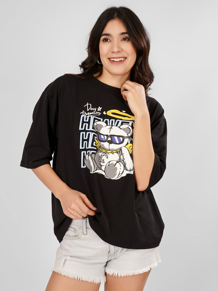 SLOUCHSTYLE TEE-BLACK