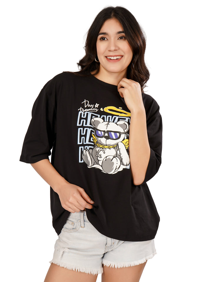 SLOUCHSTYLE TEE-BLACK