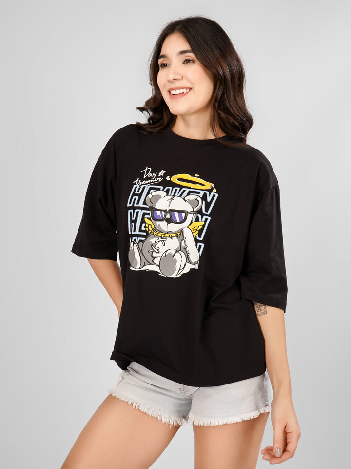 SLOUCHSTYLE TEE-BLACK