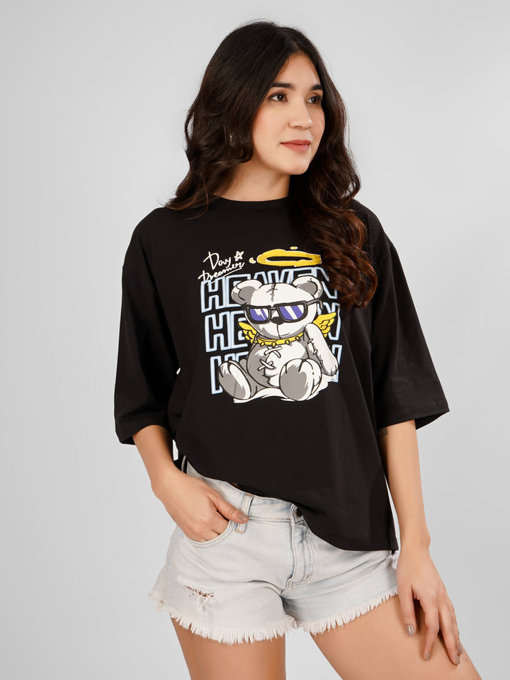 SLOUCHSTYLE TEE-BLACK