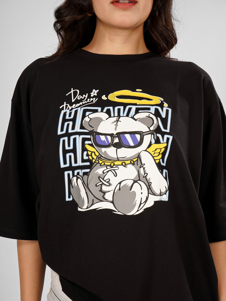 SLOUCHSTYLE TEE-BLACK