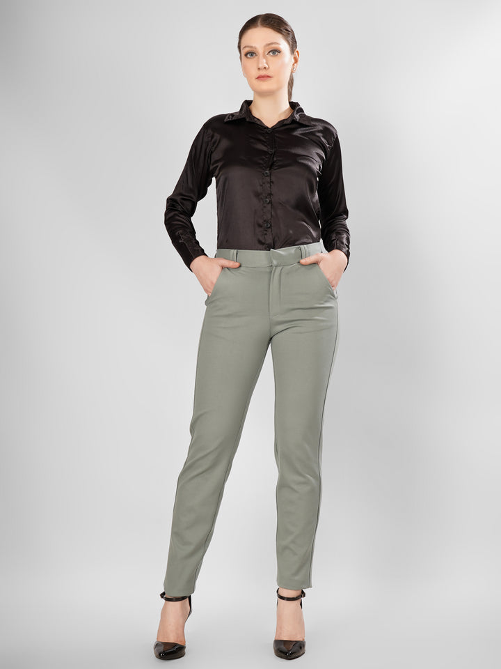 FORMAL STRAIGHT MINT GREEN COLORED TROUSER