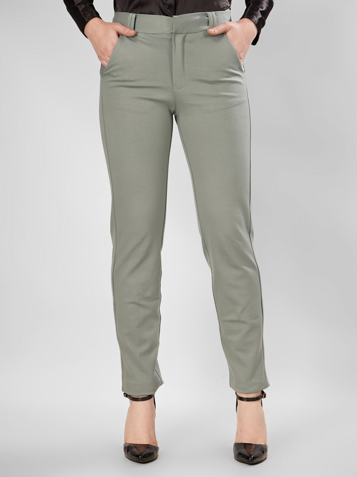 FORMAL STRAIGHT MINT GREEN COLORED TROUSER PLUS SIZE