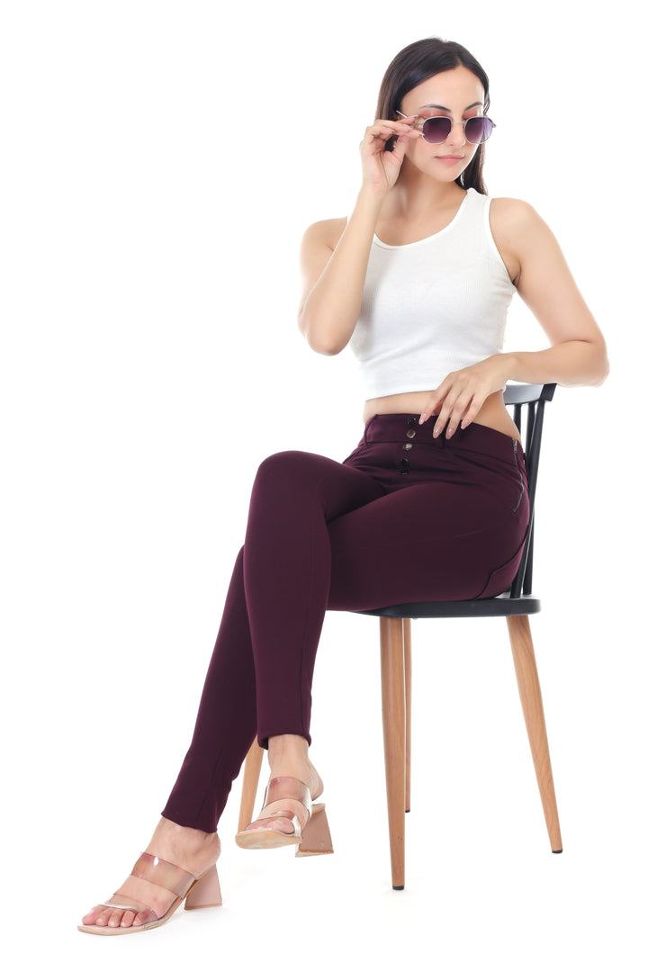 AXIS GRACE HIGH RISE WINE JEGGING