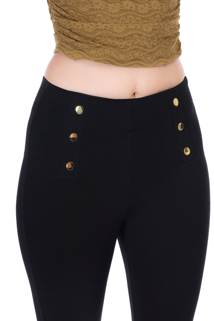 HIGH WAISTED BUTTONED ELAN JEGGING