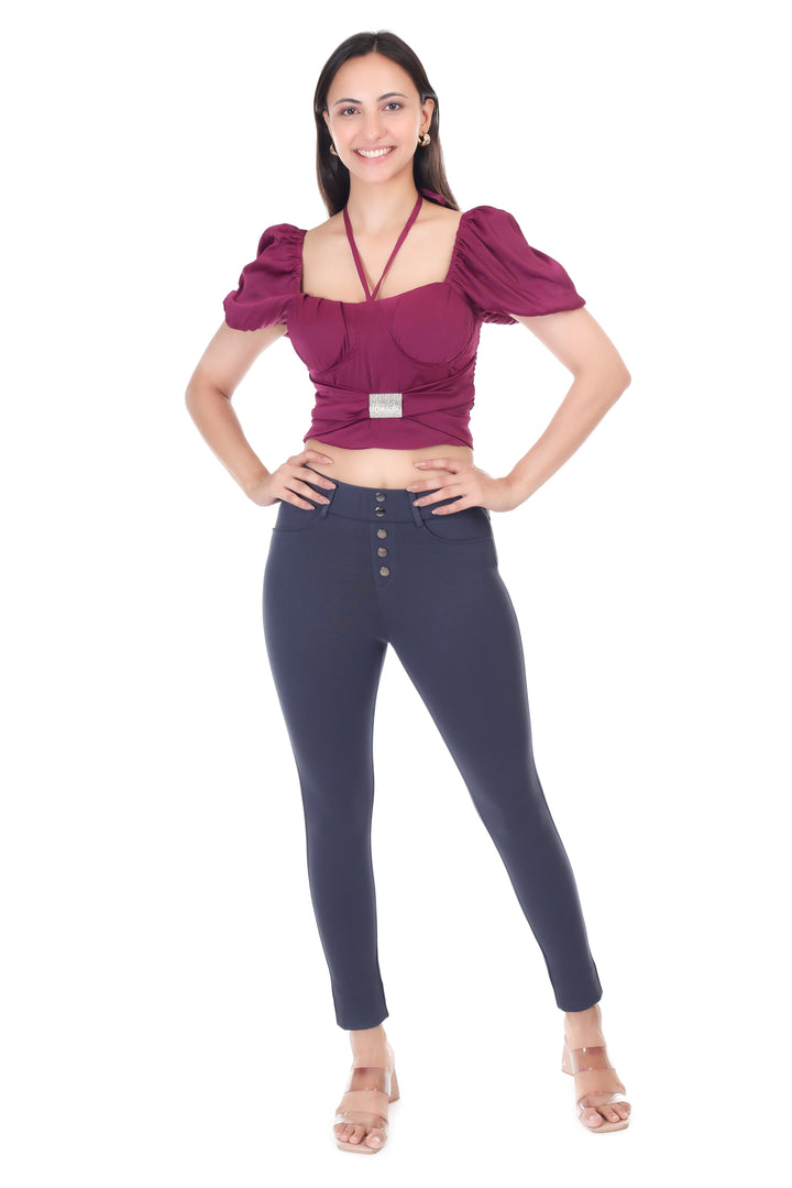 AXIS GRACE HIGH RISE GREY JEGGING