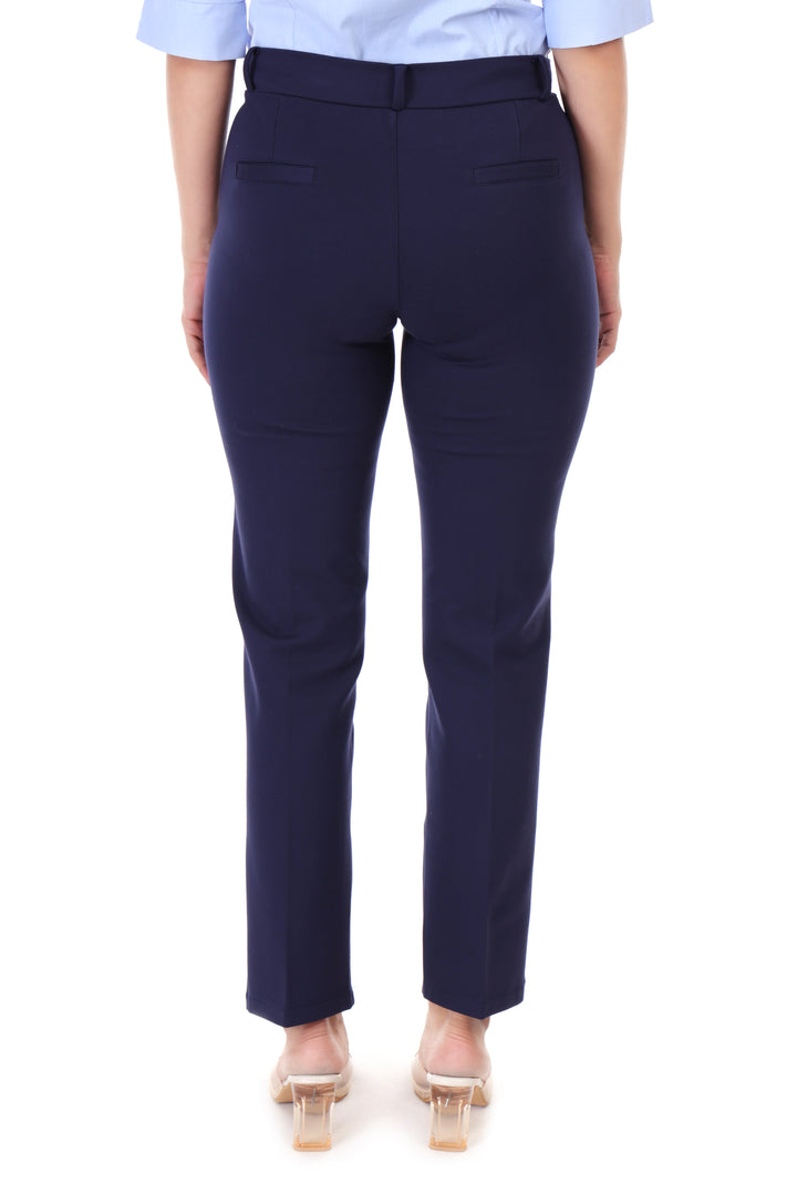 FORMAL STRAIGHT NAVY BLUE COLORED TROUSER PLUS SIZE