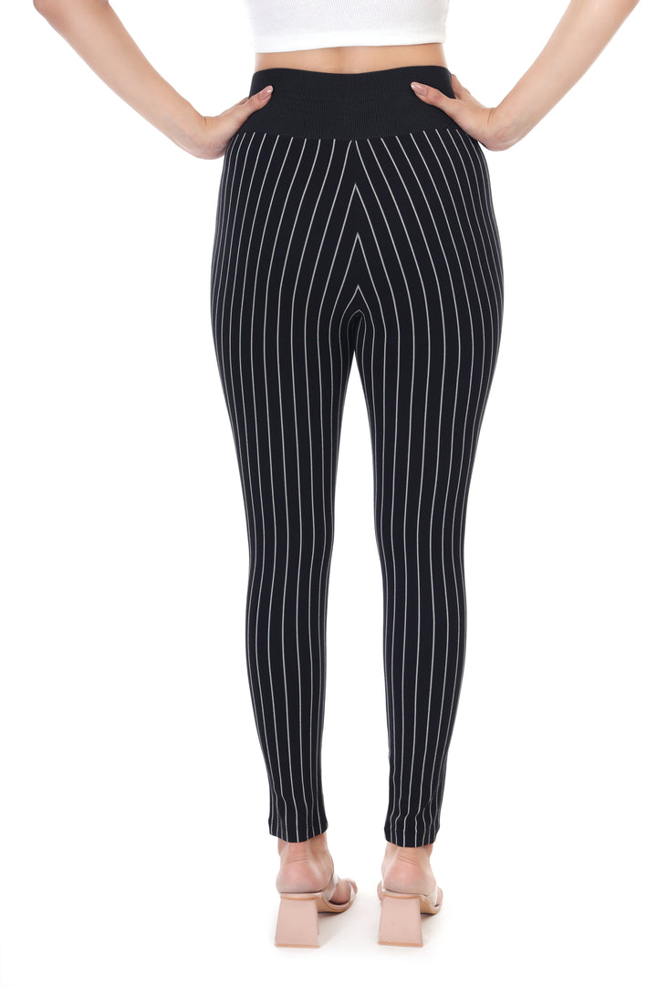 PINSTRIPPED HIGH WAIST JEGGING