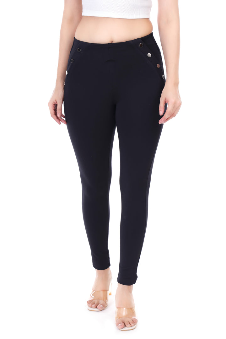 FLATLINE HIGH FIT BLACK JEGGING