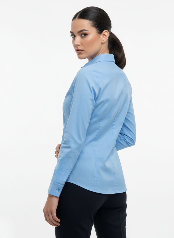 SKY BLUE CLASSIC COTTON LONG-SLEEVE FORMAL SHIRT