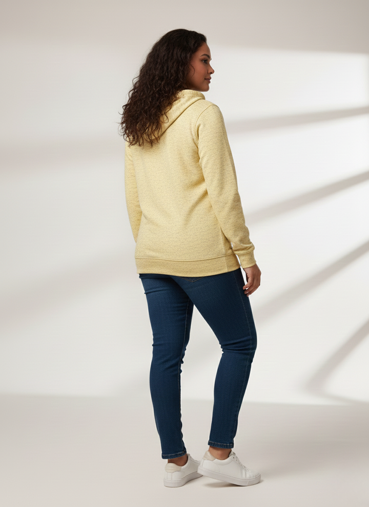 Vibrant Yellow Zipper Hoodie