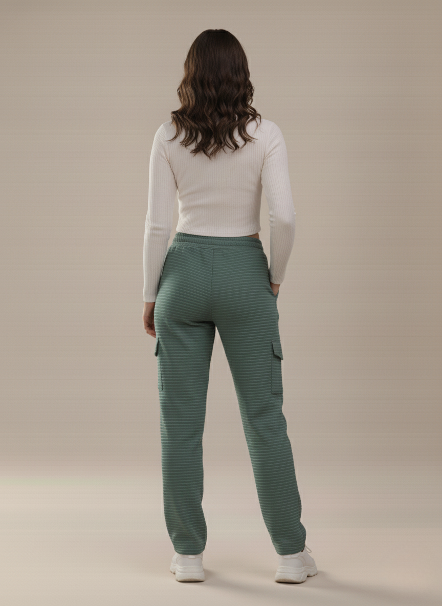 CARGO POCKET FLEECE TRACK PANTS