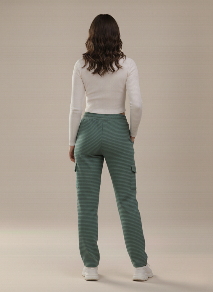 CARGO POCKET FLEECE TRACK PANTS