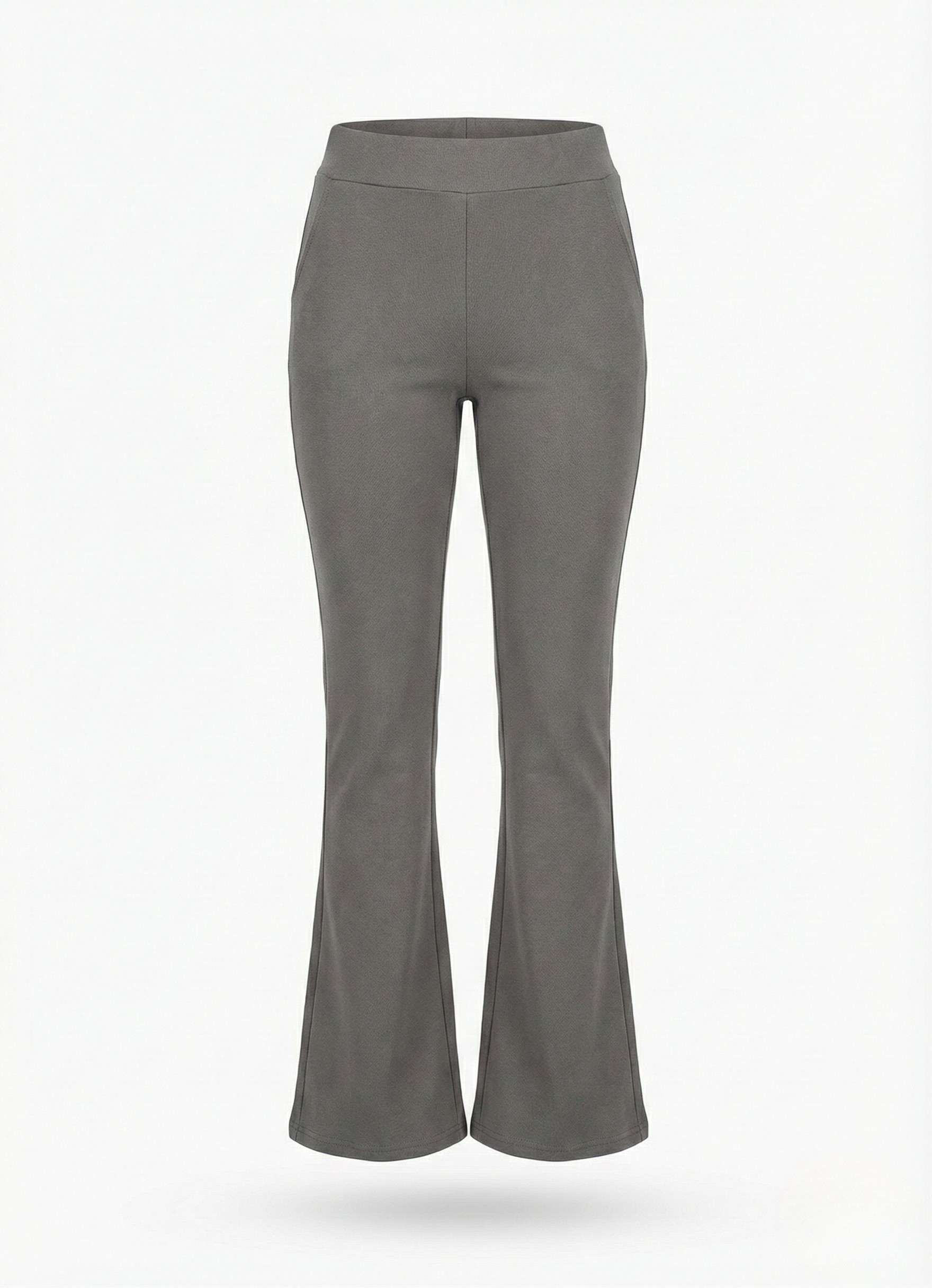 URBAN CONTOUR BELL BOTTOM HIGH WAIST SUSTAINED GREY TROUSER
