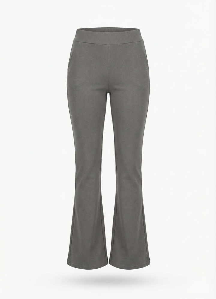 URBAN CONTOUR BELL BOTTOM HIGH WAIST DARK GREY JEGGING