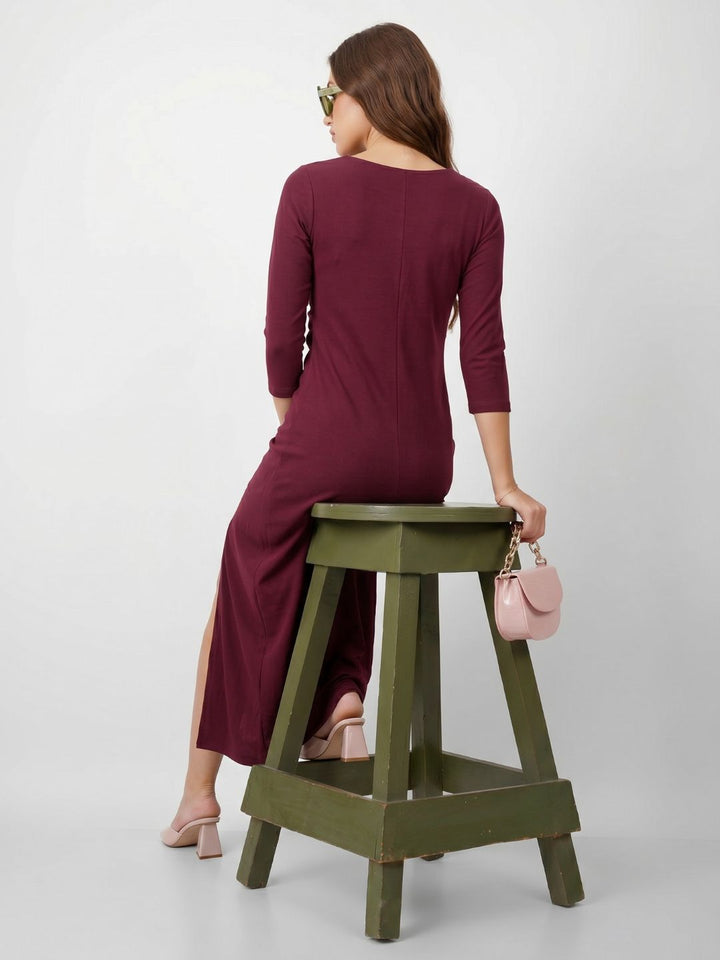 SQUARE NECK CLASSY MAXI DRESS