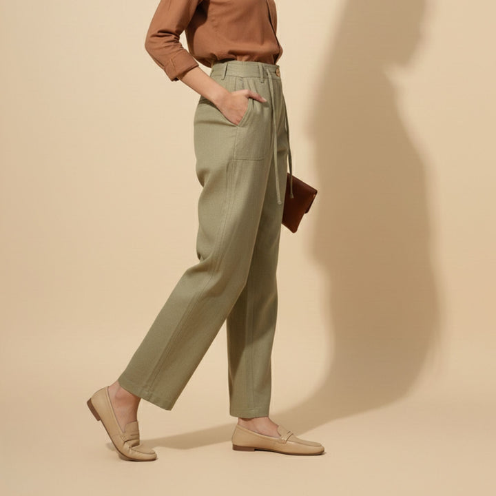 BREEZE STRAIGHT-FIT LINEN PANTS