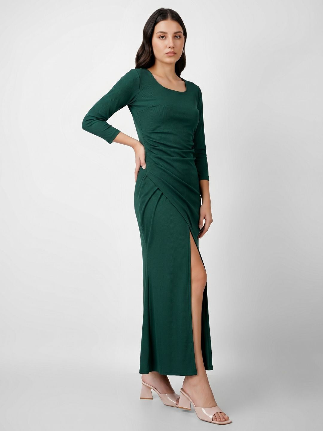 SQUARE NECK CLASSY MAXI DRESS