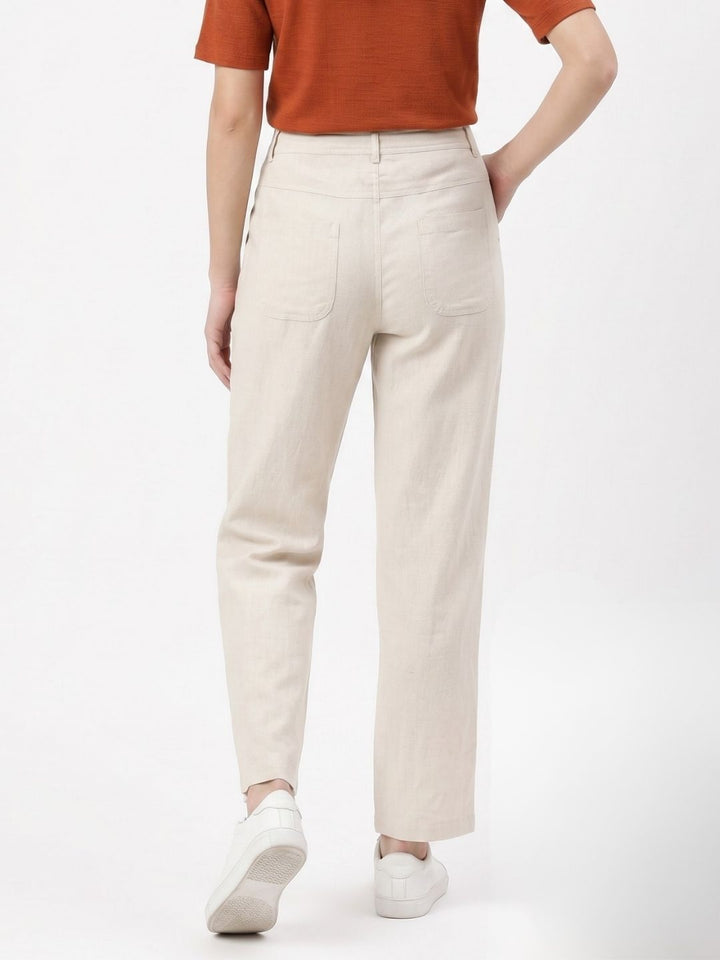 IVORY BREEZE LINEN PANTS