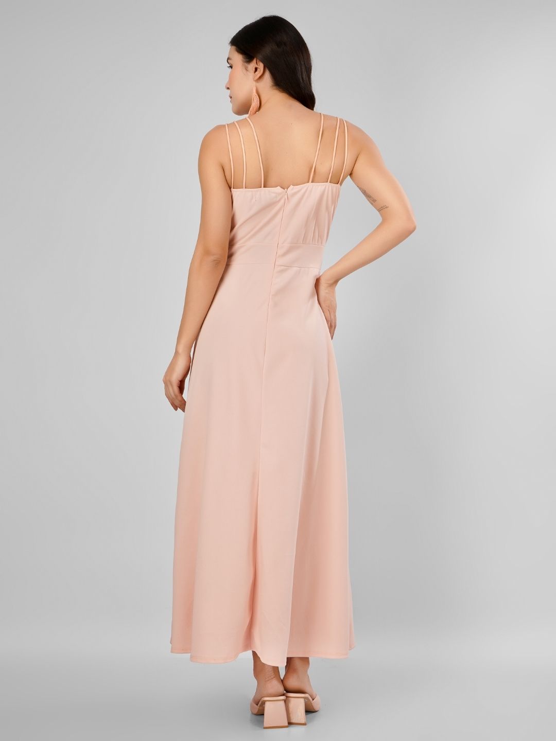 TRIO SRAPPY FLARE MAXI DRESS