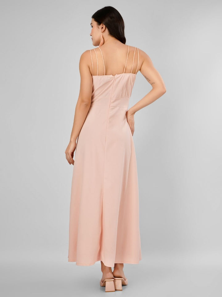 TRIO SRAPPY FLARE MAXI DRESS