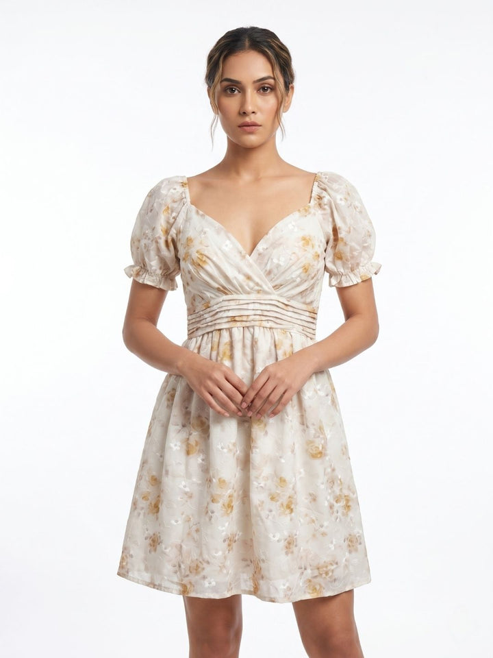 FLORAL PRINTED MINI DRESS