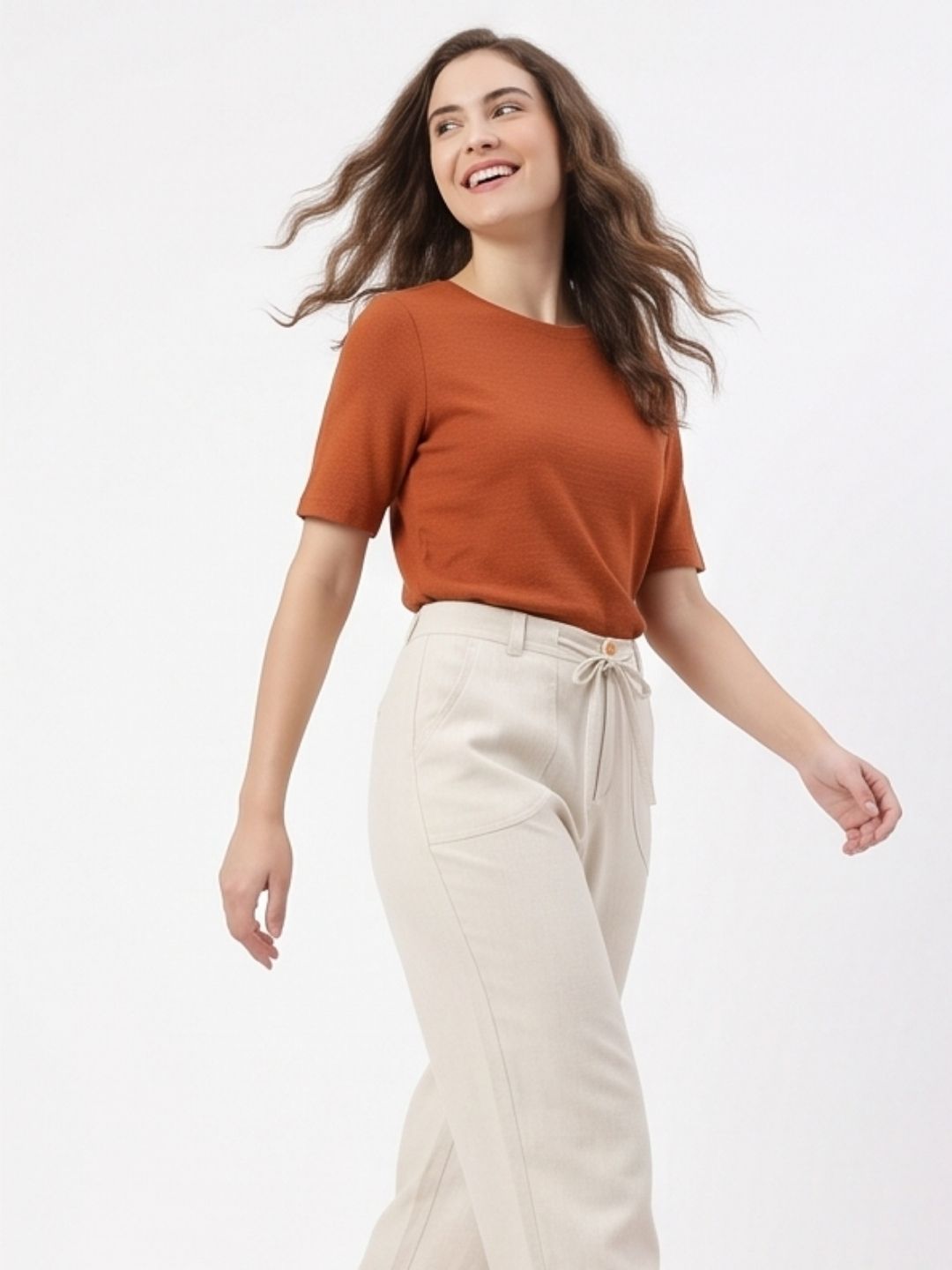 IVORY BREEZE LINEN PANTS