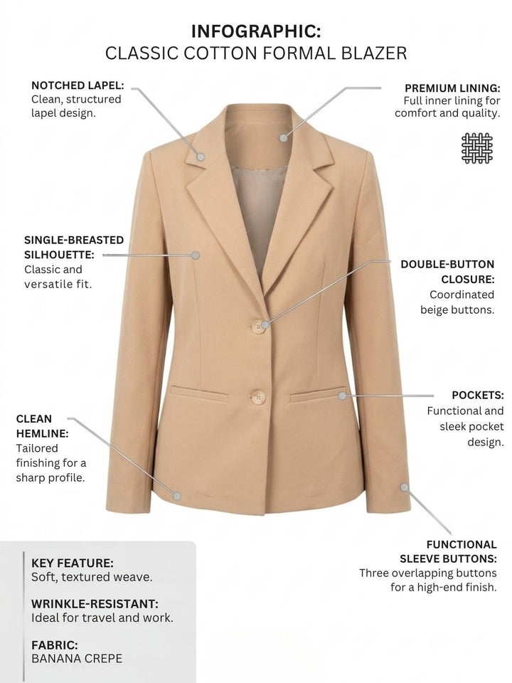CLASSIC COTTON FORMAL BLAZER