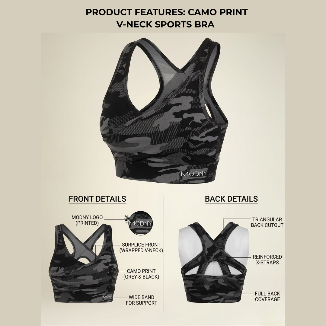 CrissCross Sports Bra Camouflage