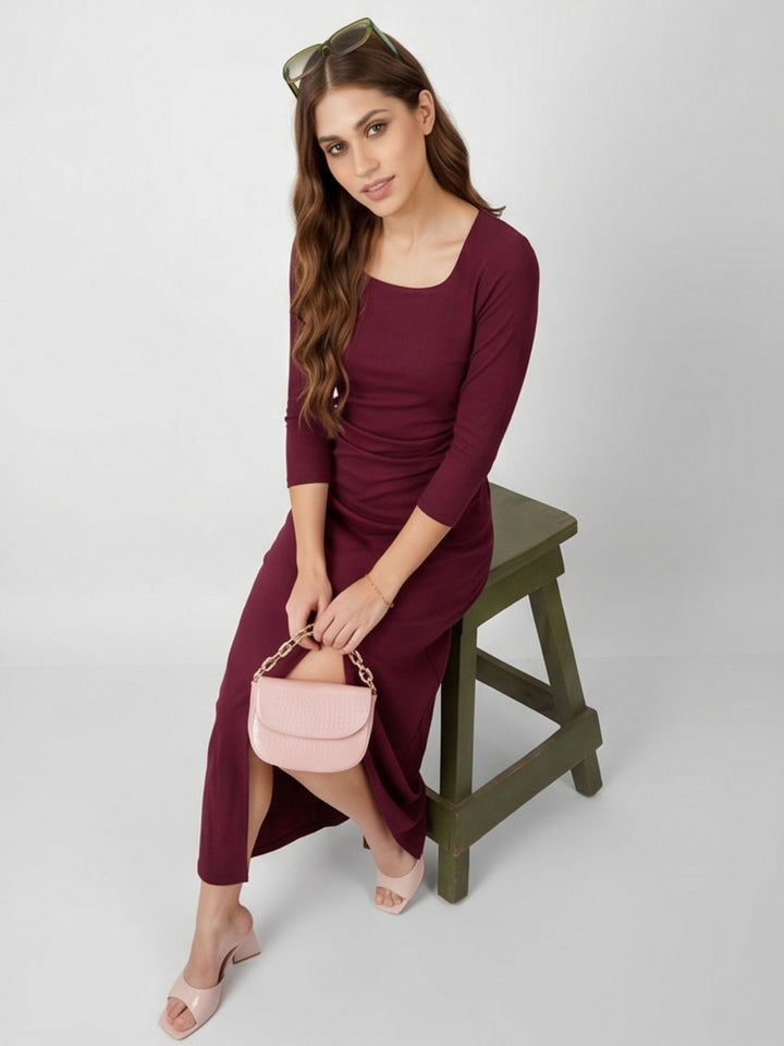 SQUARE NECK CLASSY MAXI DRESS