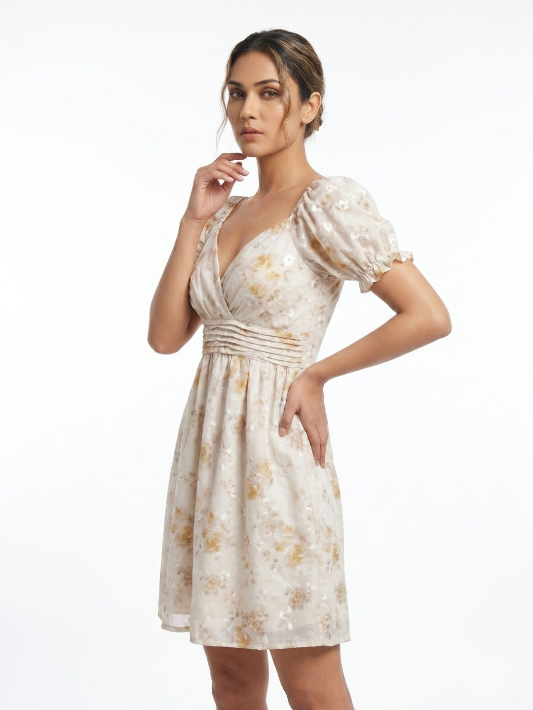 FLORAL PRINTED MINI DRESS