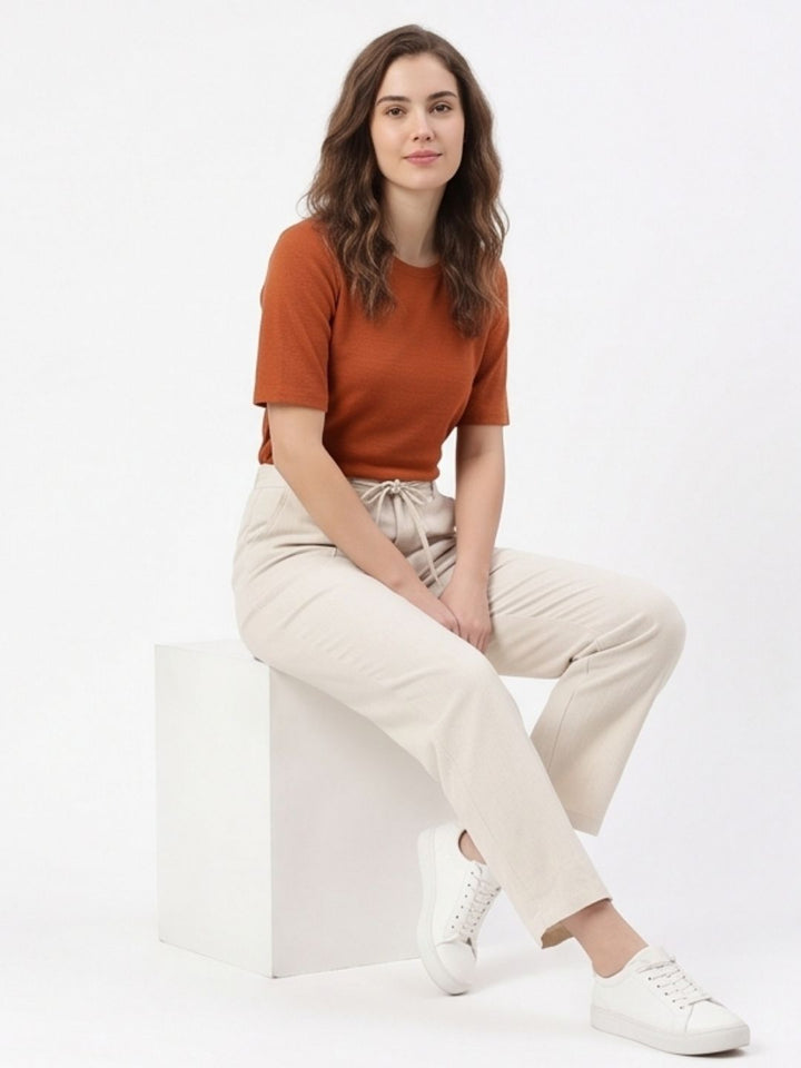 IVORY BREEZE LINEN PANTS
