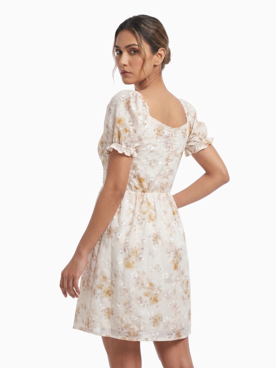 FLORAL PRINTED MINI DRESS