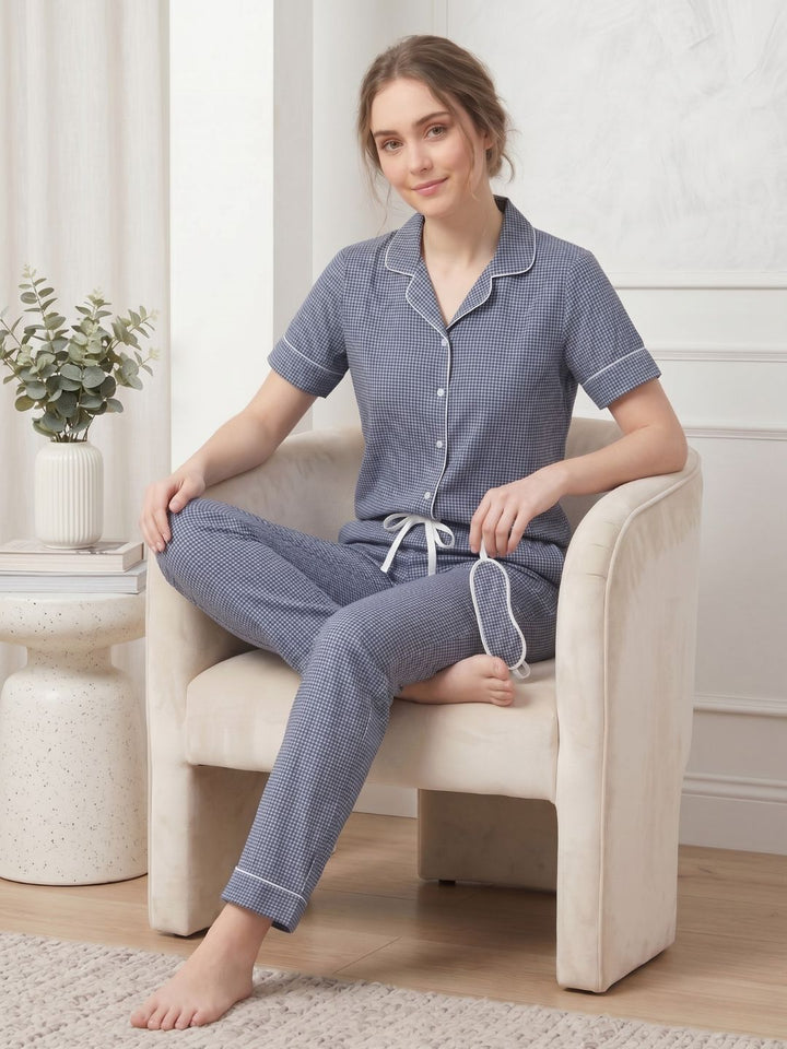 THE HERITAGE SLEEP SET INDIGO