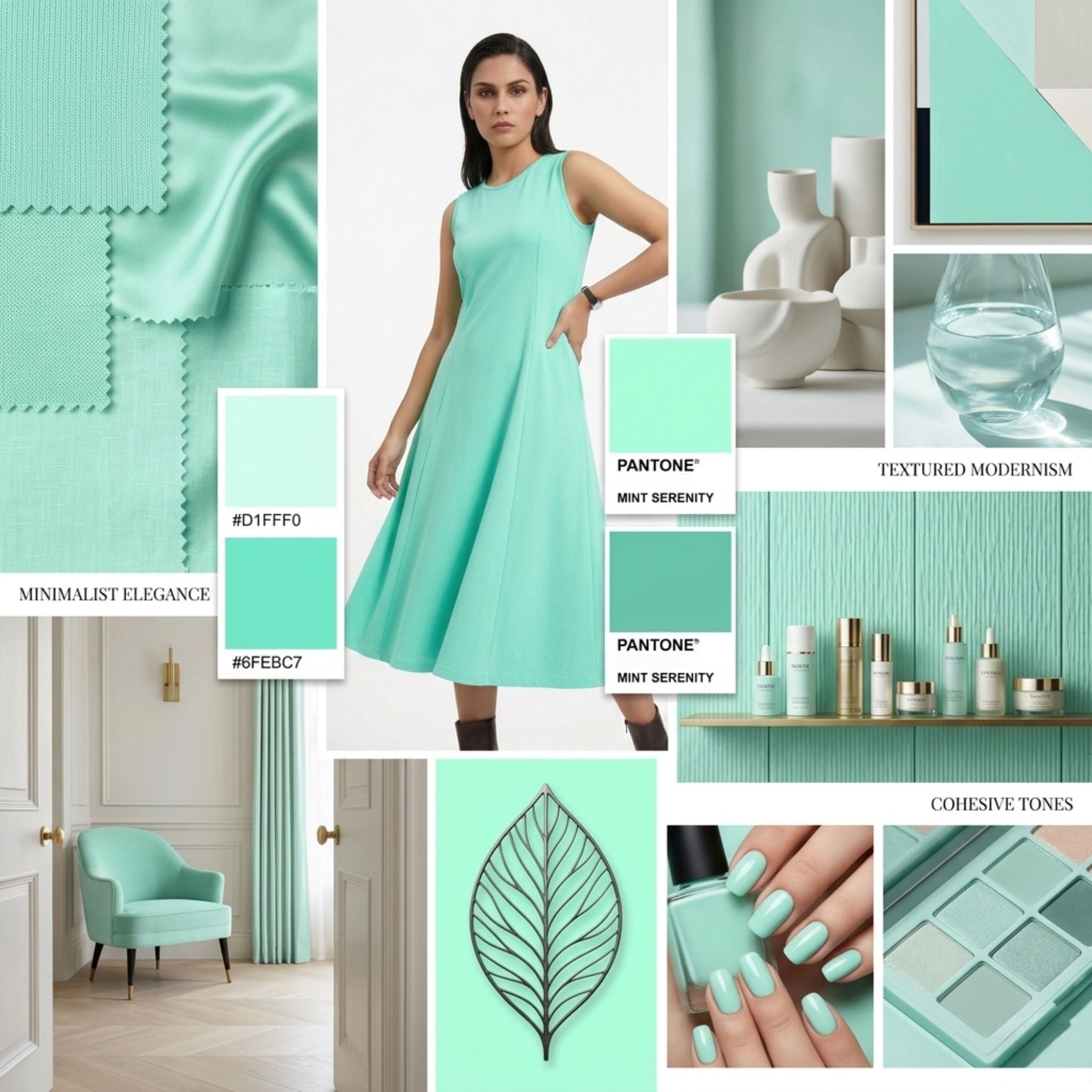 AZURE GRACE FLARED MIDI DRESS