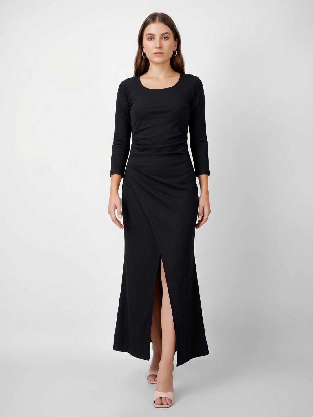 SQUARE NECK CLASSY MAXI DRESS