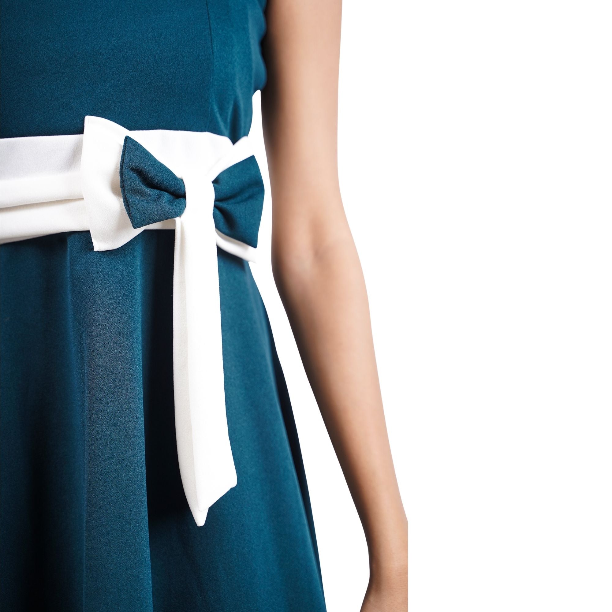 SCARLET CHARM BELTED MINI DRESS