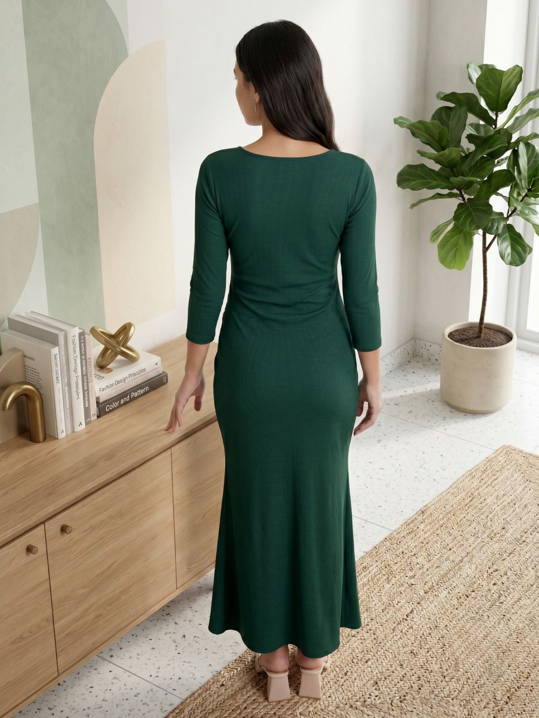 SQUARE NECK CLASSY MAXI DRESS