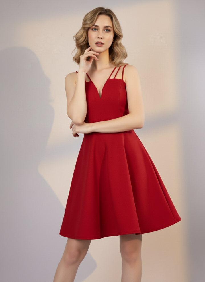 SEAFOAM STRAPPY MINI DRESS