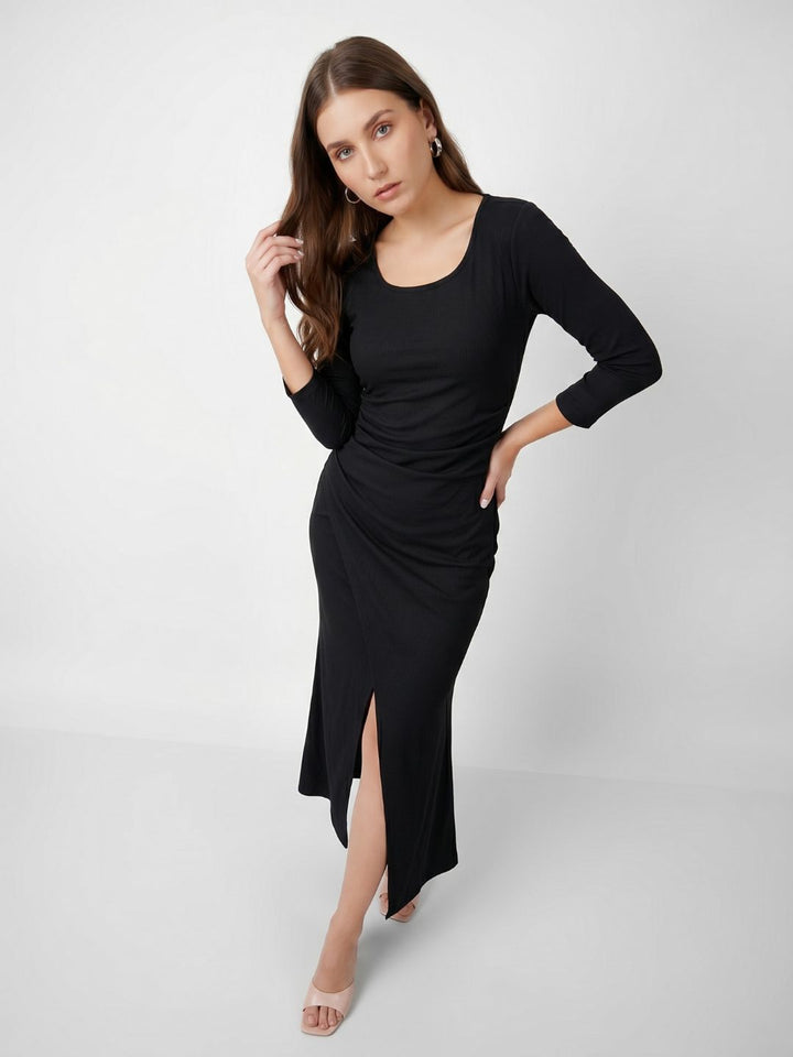 SQUARE NECK CLASSY MAXI DRESS