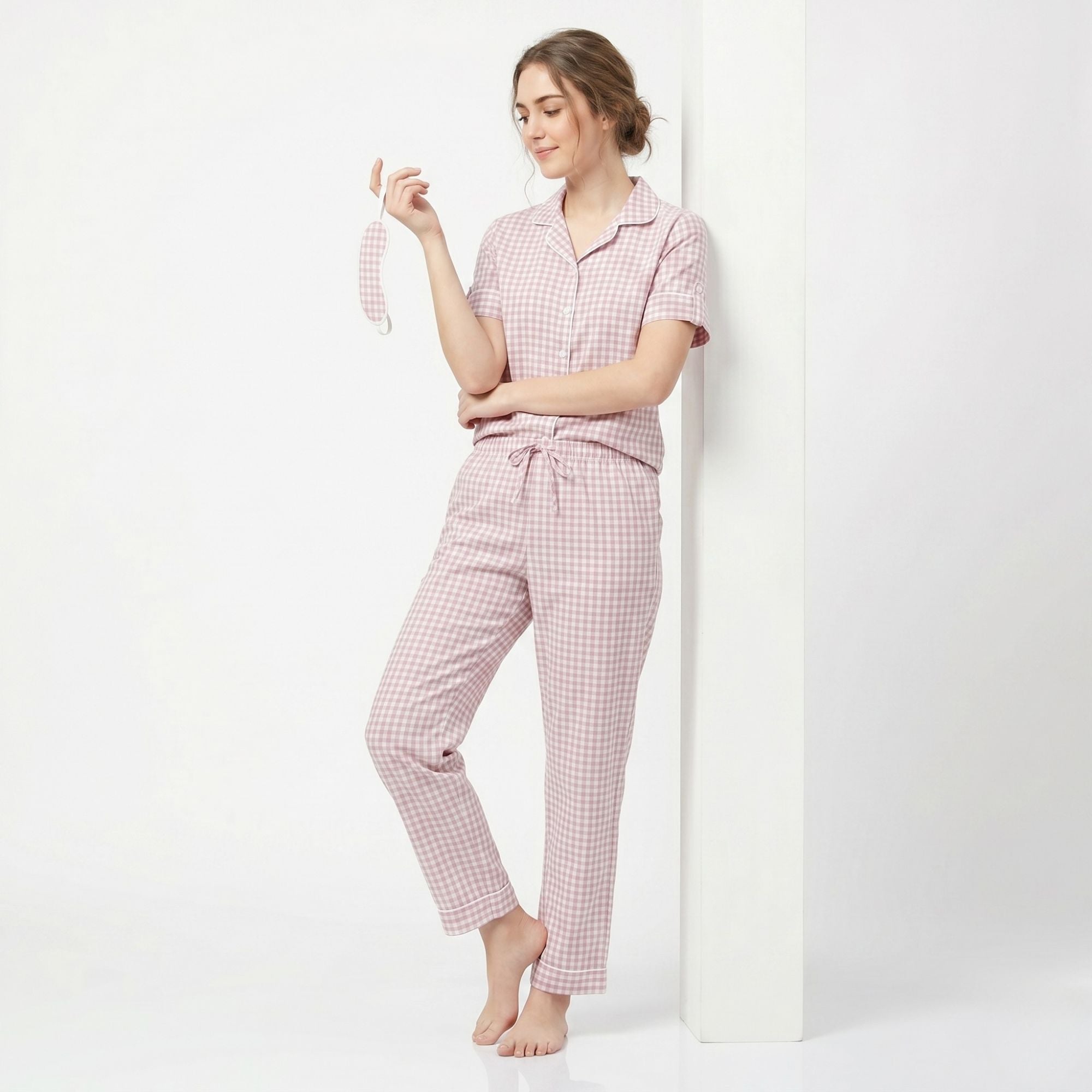 THE HERITAGE SLEEP SET BABY PINK