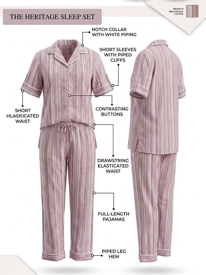 THE HERITAGE SLEEP SET BLUSH & OLIVE