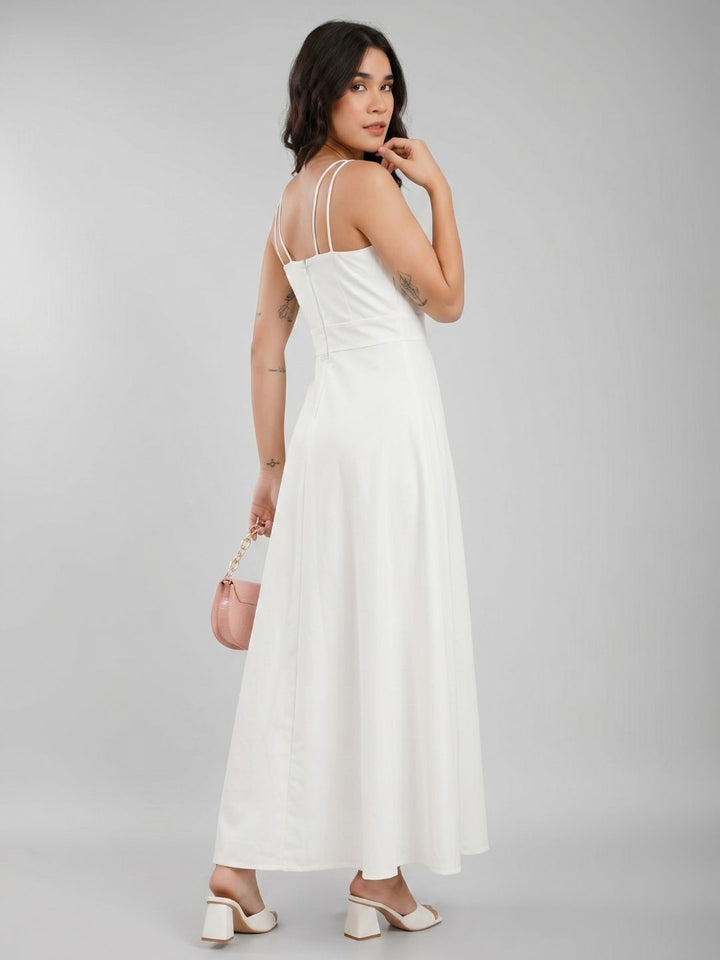 TRIO SRAPPY FLARE MAXI DRESS