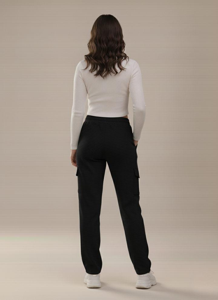 CARGO POCKET FLEECE TRACK PANTS