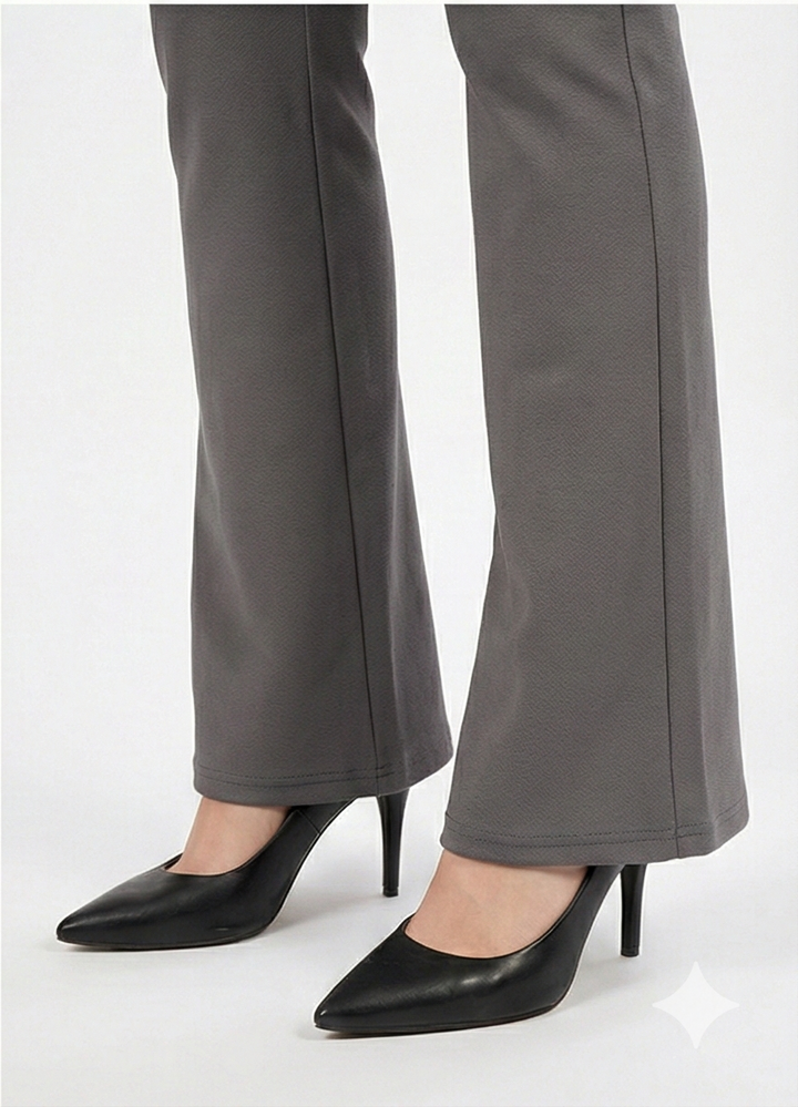 URBAN CONTOUR BELL BOTTOM HIGH WAIST DARK GREY JEGGING