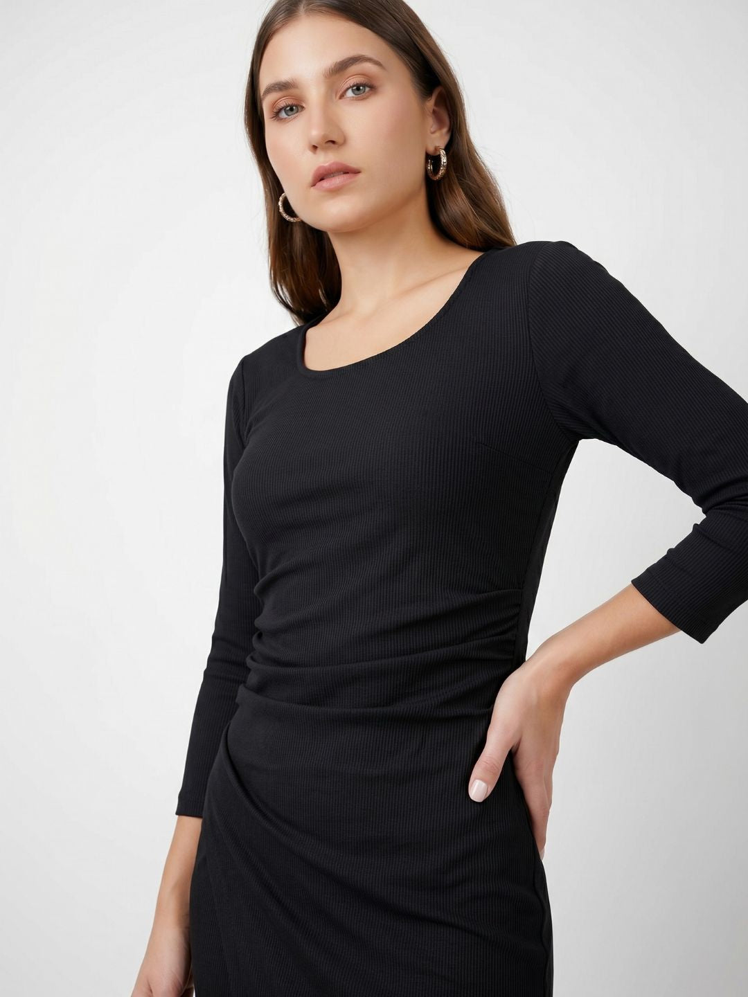 SQUARE NECK CLASSY MAXI DRESS