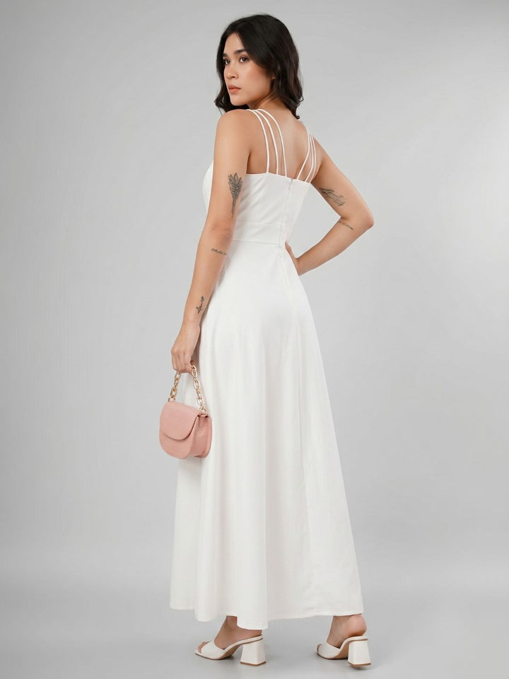 TRIO SRAPPY FLARE MAXI DRESS
