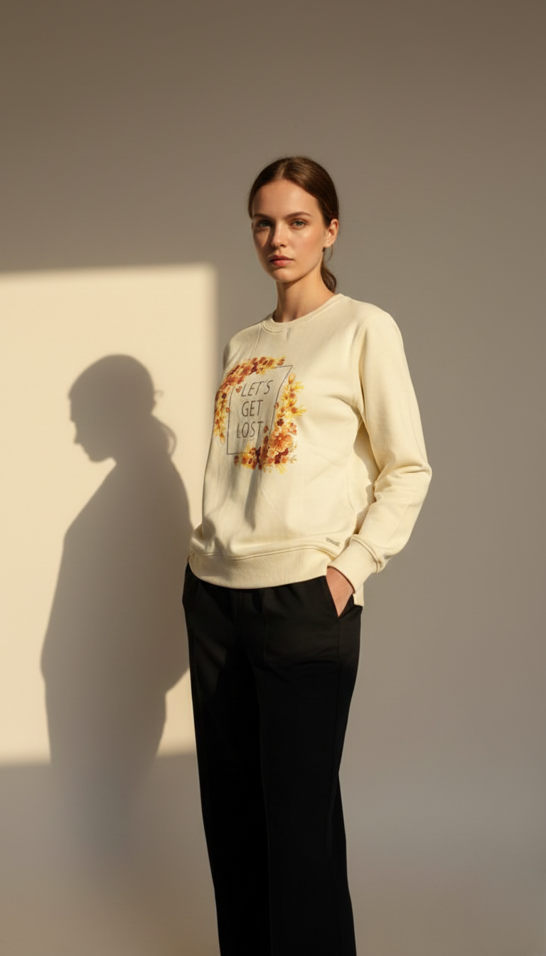 Thermal Beige Sweatshirt
