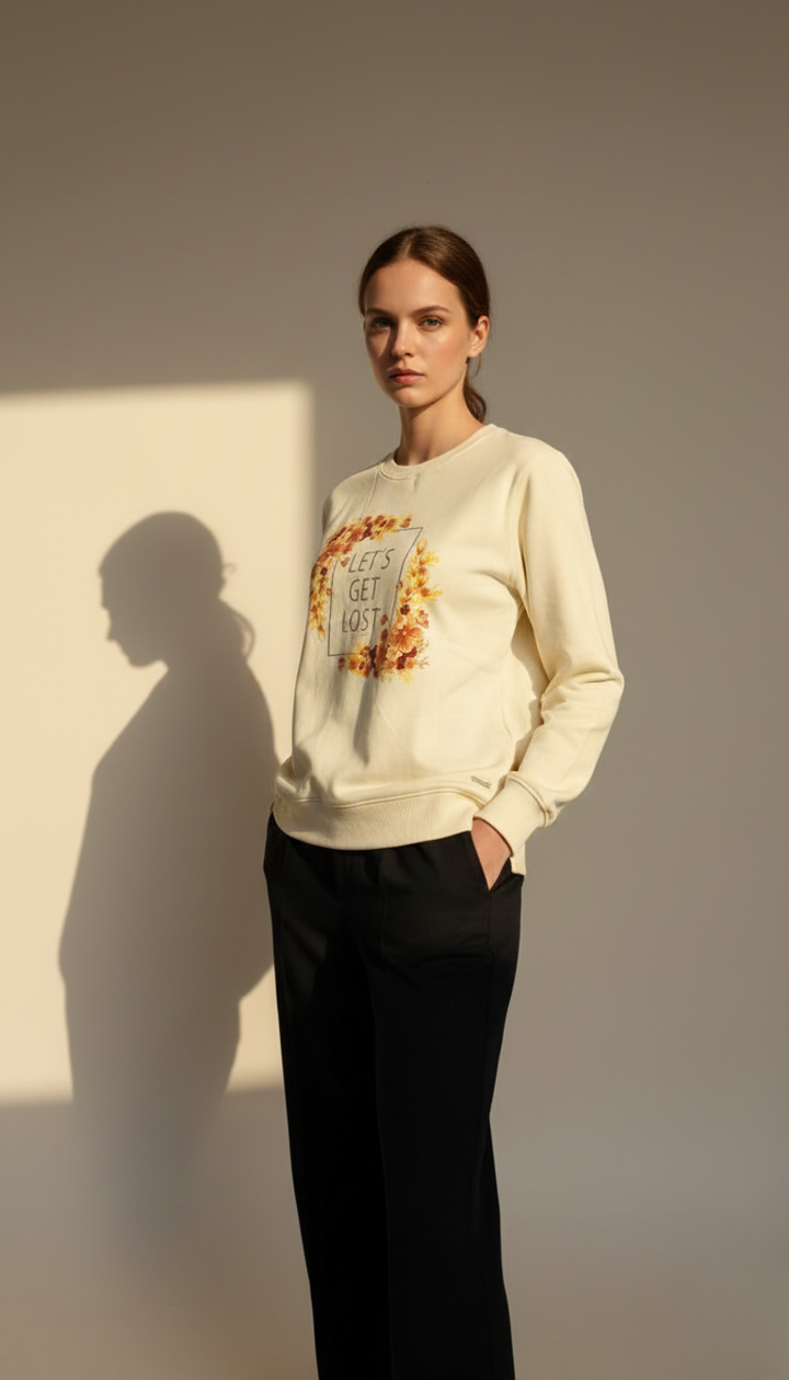 Thermal Beige Sweatshirt