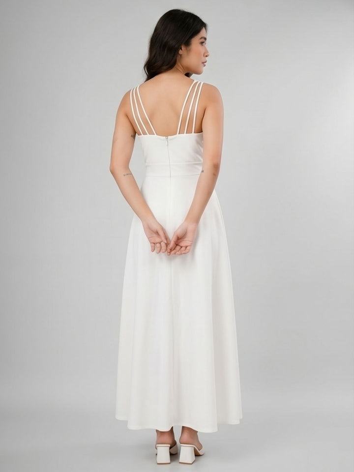 TRIO SRAPPY FLARE MAXI DRESS